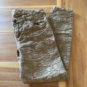 Free People jacquard Crop ankle pants